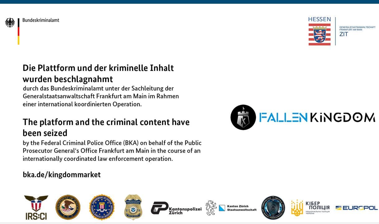 German Police Dismantle Kingdom Market
